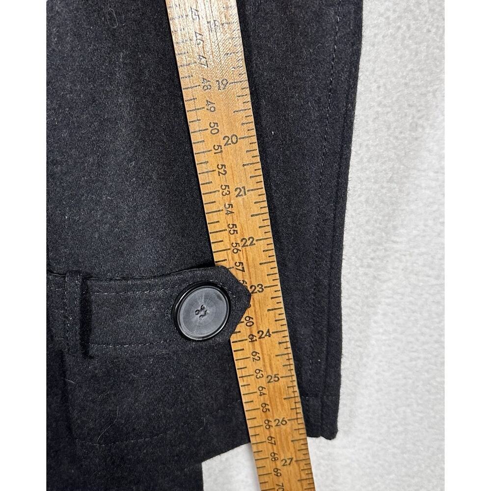 Men’s Peacoat Wool Blend Gray Large Lined Military Style Jacket Domini Preppy - Picture 8 of 9